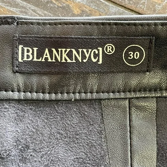Blank NYC Faux Leather Black Pants Size 30 NWT - Picture 9 of 9
